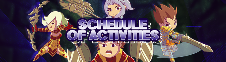 Schedule of Activities title=